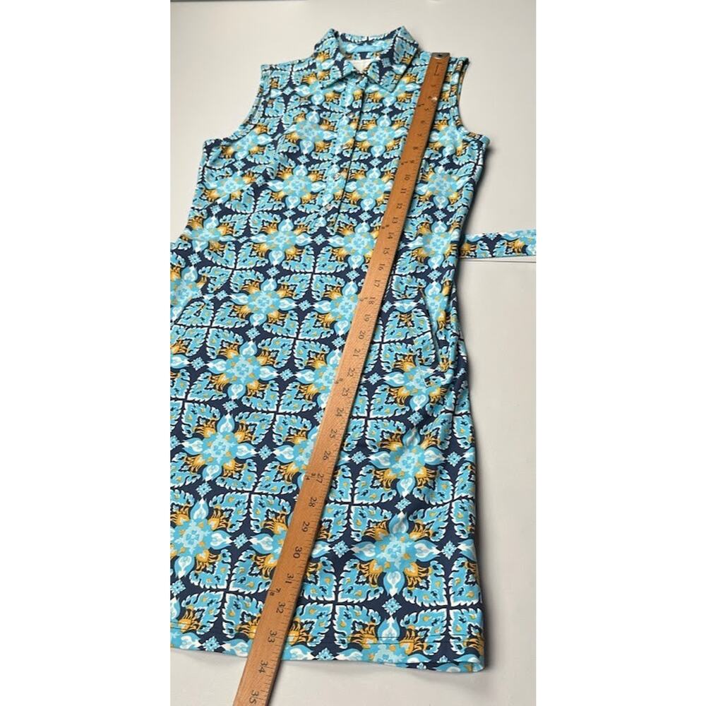 J Mclaughlin Dress Womens Extra Small Blue Floral Catalina Cloth Preppy Resort - Picture 14 of 15